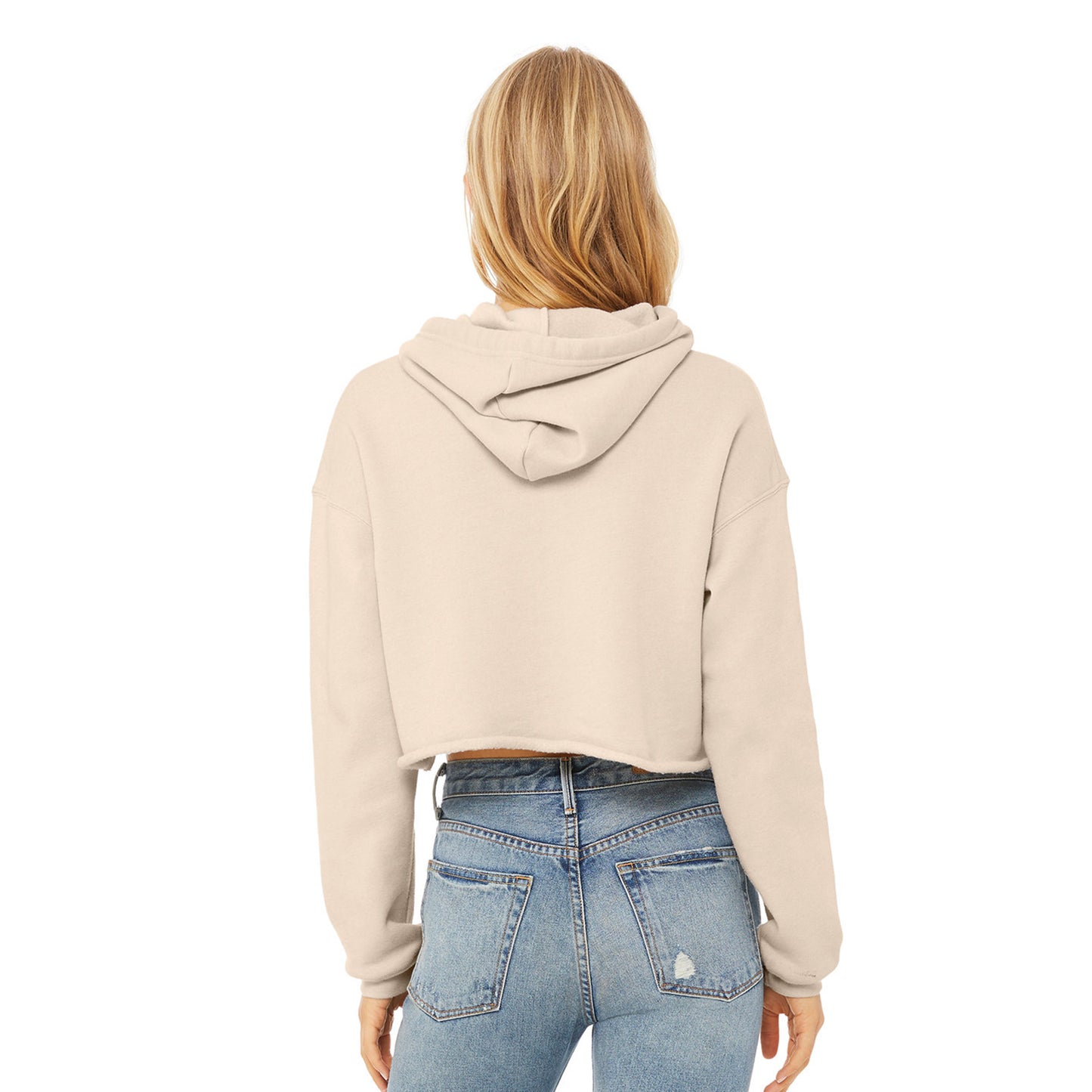 Prime Crop Top Sand Hoodie Women's