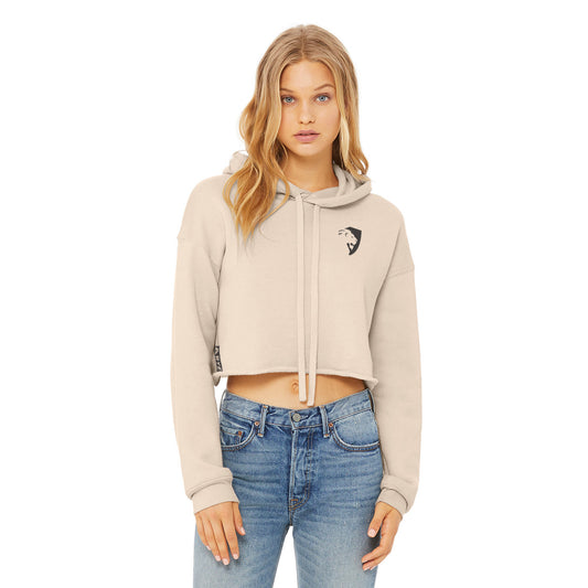 Prime Crop Top Sand Hoodie Women's