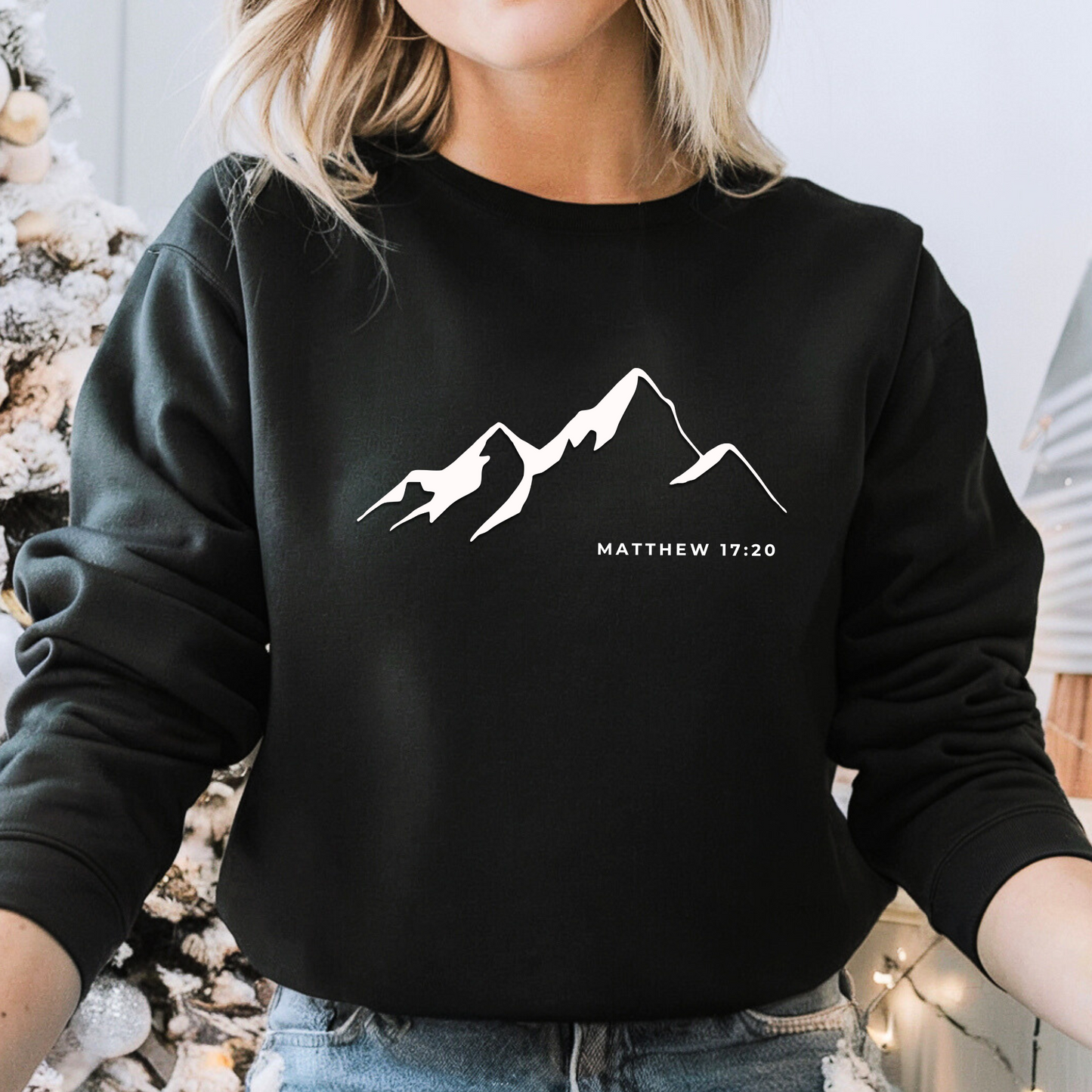 Faith Can Move Mountains - Embossed Minimalistic Mountains Matthew 17:20